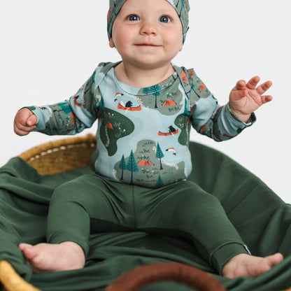 Bamboo Baby Capsule Gift Box | Camping & Leaf Green