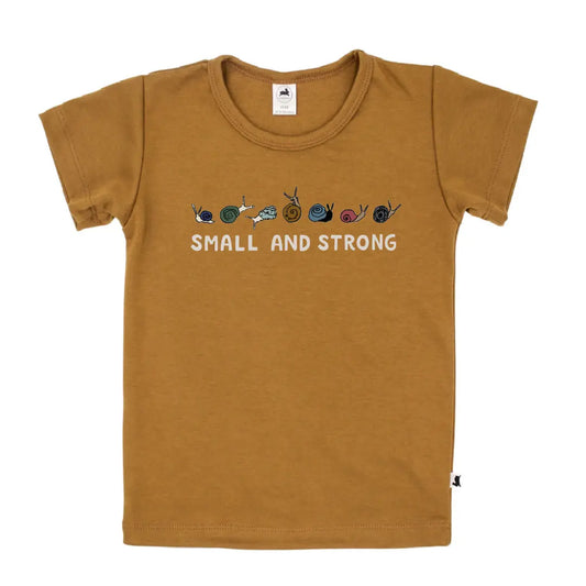 'Small and Strong' Bamboo Slim-Fit T-Shirt | Umber
