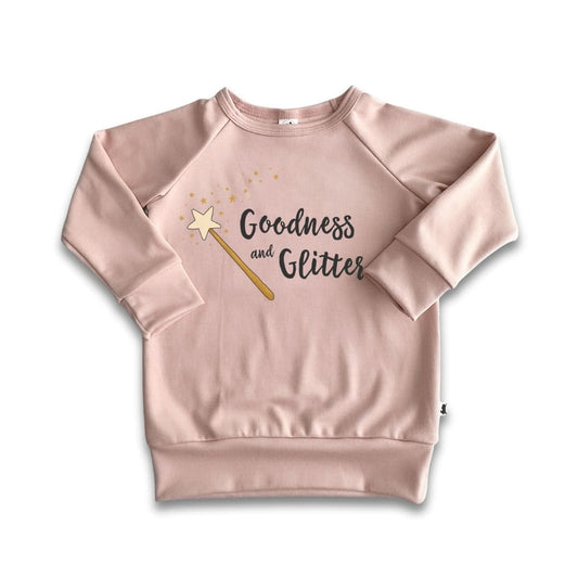 Youth Bamboo Graphic Raglan Sleeve Pullover | Goodness and Glitter on Rosewood