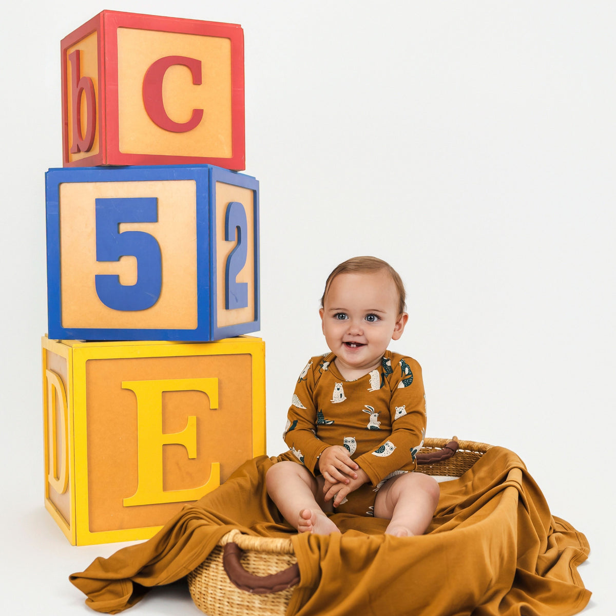 Bamboo Baby Capsule Gift Box | Scandi Critters & Umber