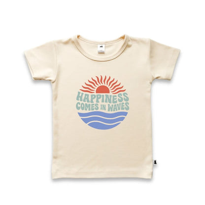 Youth Bamboo Graphic T-Shirt | "Happy Crab" | Cream - additional view