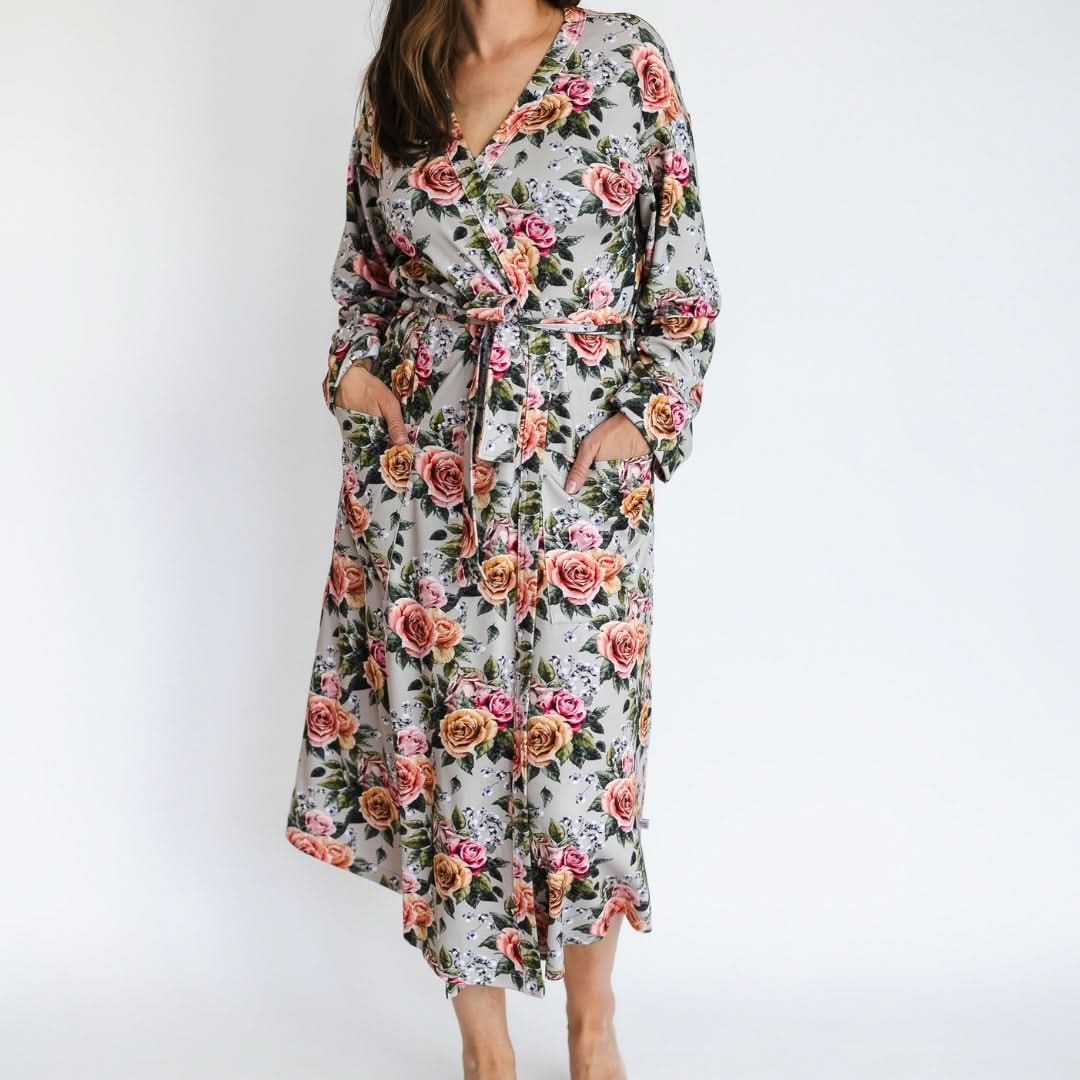 Ladies’ Bamboo Robe | Palm Fronds
