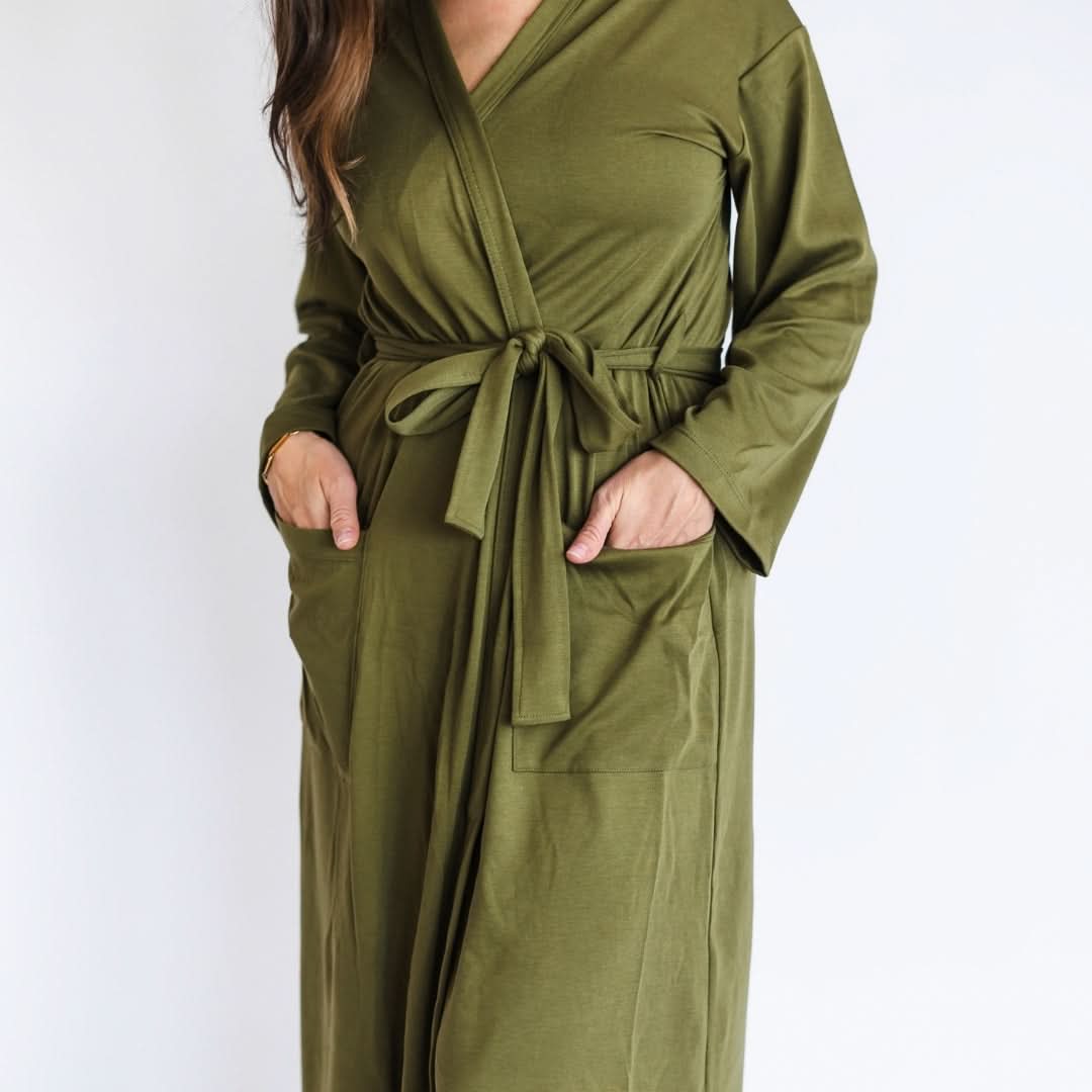 Ladies’ Bamboo Robe | Palm Fronds
