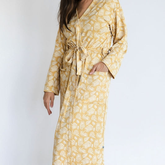 Ladies’ Bamboo Robe | Palm Fronds