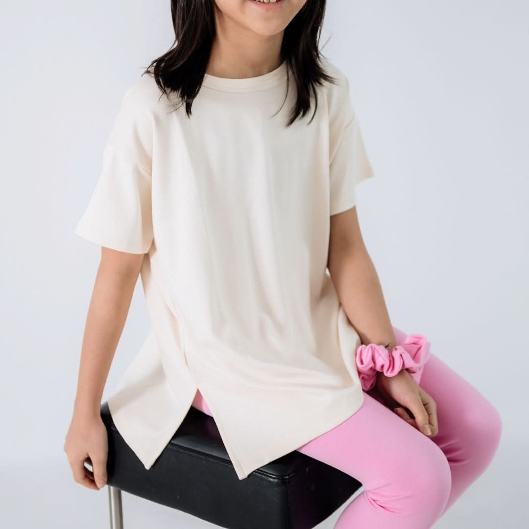 Youth Bamboo Oversized T-Shirt | Cream