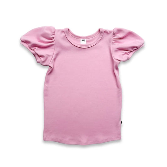 Kids Bamboo Puffed Sleeve T-Shirt | Cream - additional view