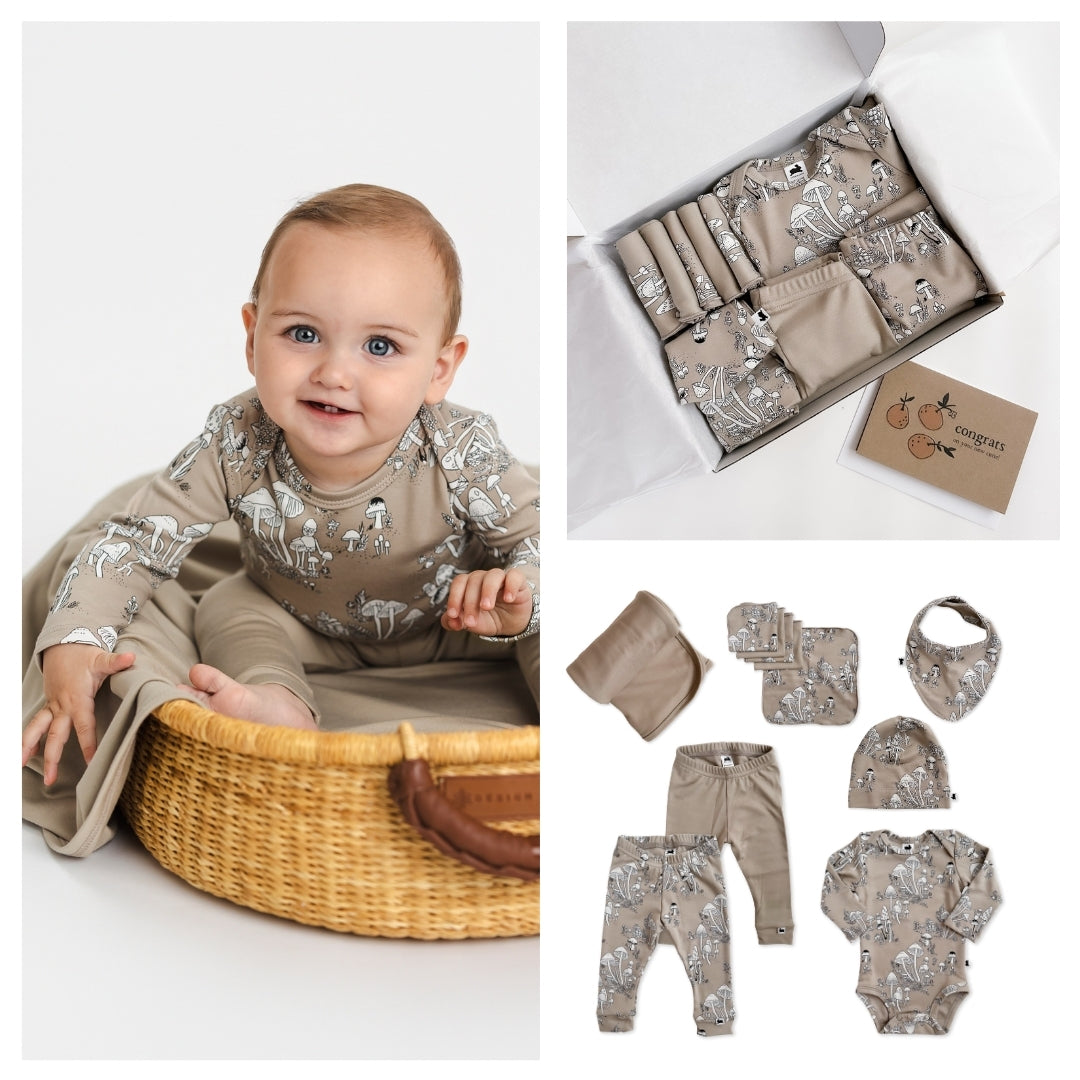 Bamboo Baby Capsule Gift Box | Acorn Buddies & Stone