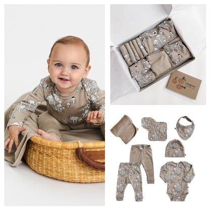 Bamboo Baby Capsule Gift Box | Acorn Buddies & Stone