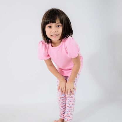 Kids Bamboo Puffed Sleeve T-Shirt | Cream - additional view