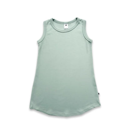 Kids Bamboo Tank Shift Dress | Seaglass Green