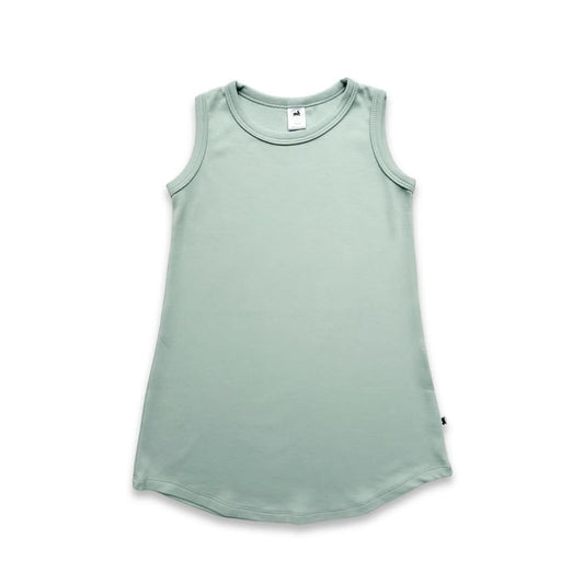 Kids Bamboo Tank Shift Dress | Seaglass Green