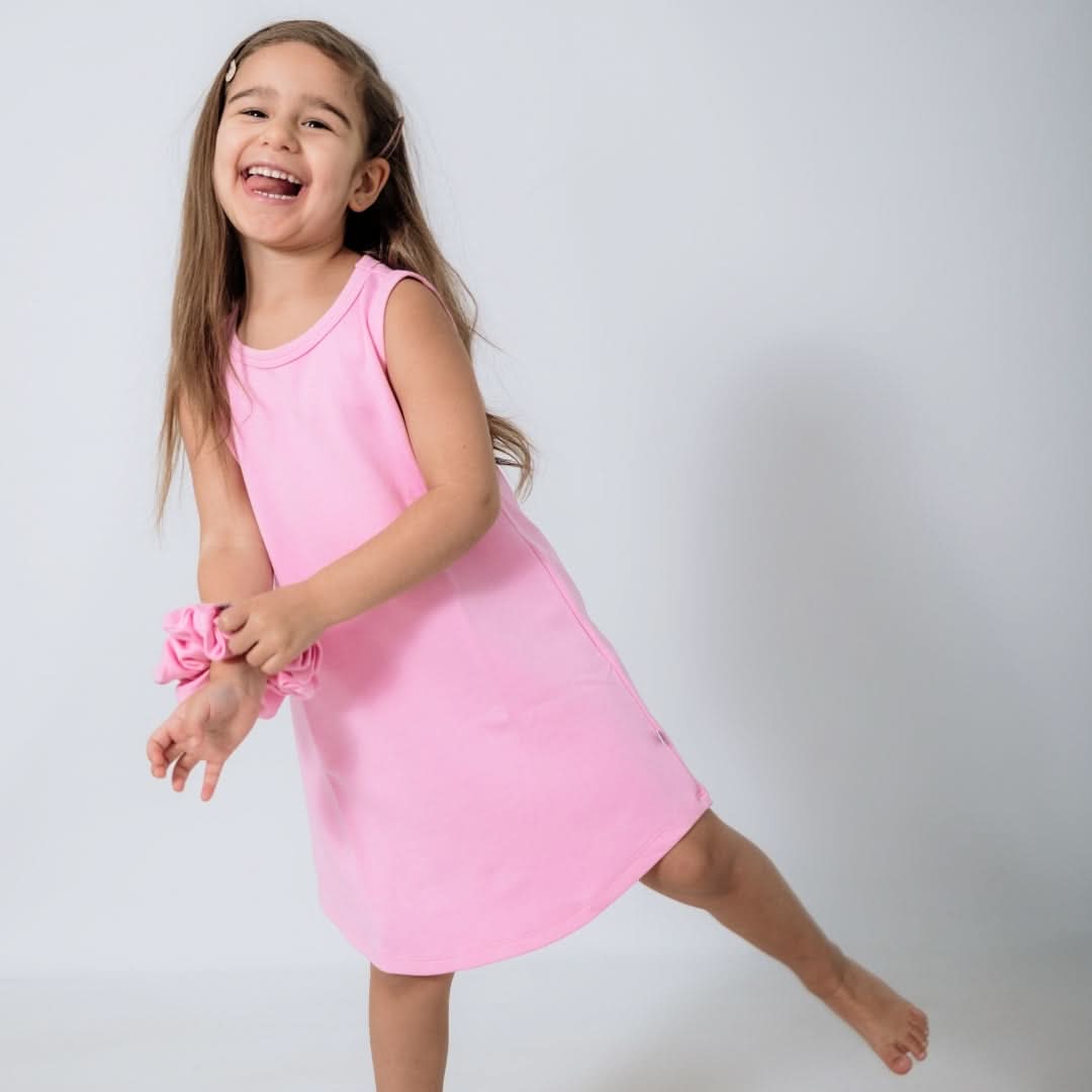 Kids Bamboo Tank Shift Dress | Seaglass Green - additional view