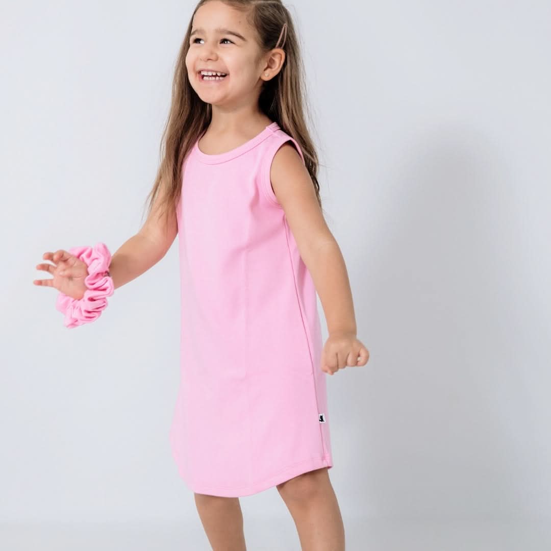 Kids Bamboo Tank Shift Dress | Seaglass Green - additional view