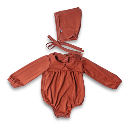 Baby Bamboo Pixie Bonnet | Burnt Brick