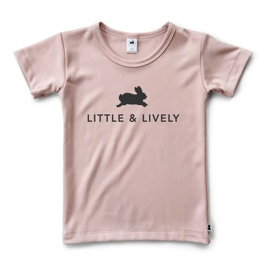 'Little & Lively Logo' Bamboo Slim Fit T-Shirt | Rosewood