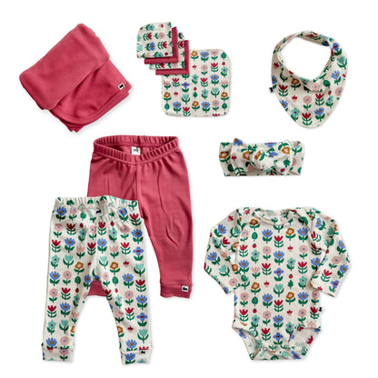 Bamboo Baby Capsule Gift Box | Block Floral & Pomegranate