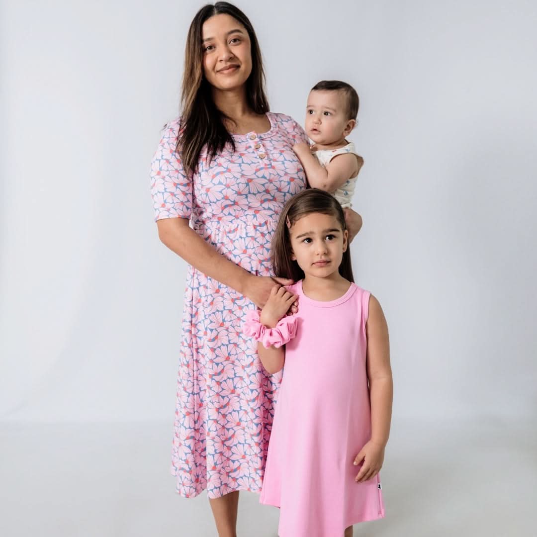 Kids Bamboo Tank Shift Dress | Seaglass Green - additional view