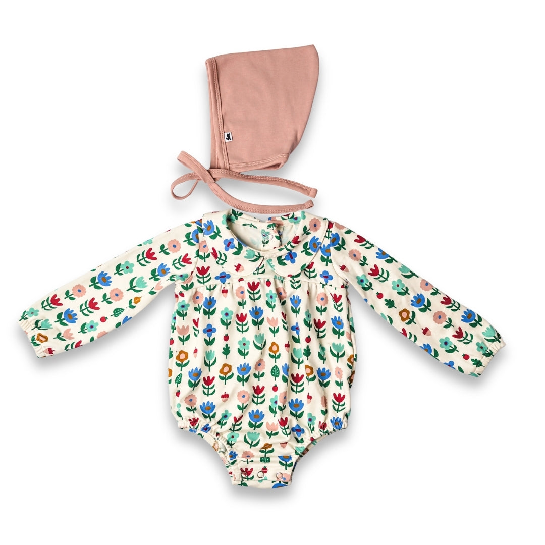Baby Bamboo Bubble Romper | Block Floral