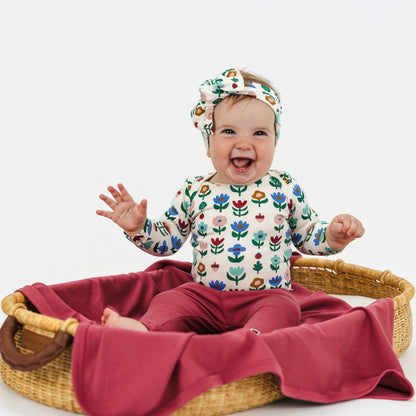 Bamboo Baby Capsule Gift Box | Block Floral & Pomegranate