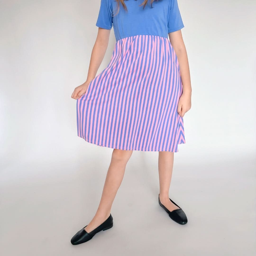 Youth Bamboo Daphne Dress | Parlour Stripe - additional view