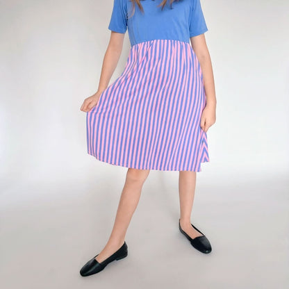 Youth Bamboo Daphne Dress | Parlour Stripe - additional view