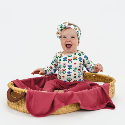 Bamboo Baby Capsule Gift Box | Block Floral & Pomegranate