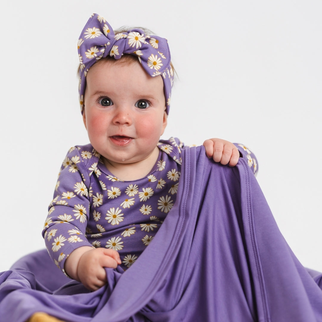 Bamboo Baby Capsule Gift Box | Purple Daisies & Violet