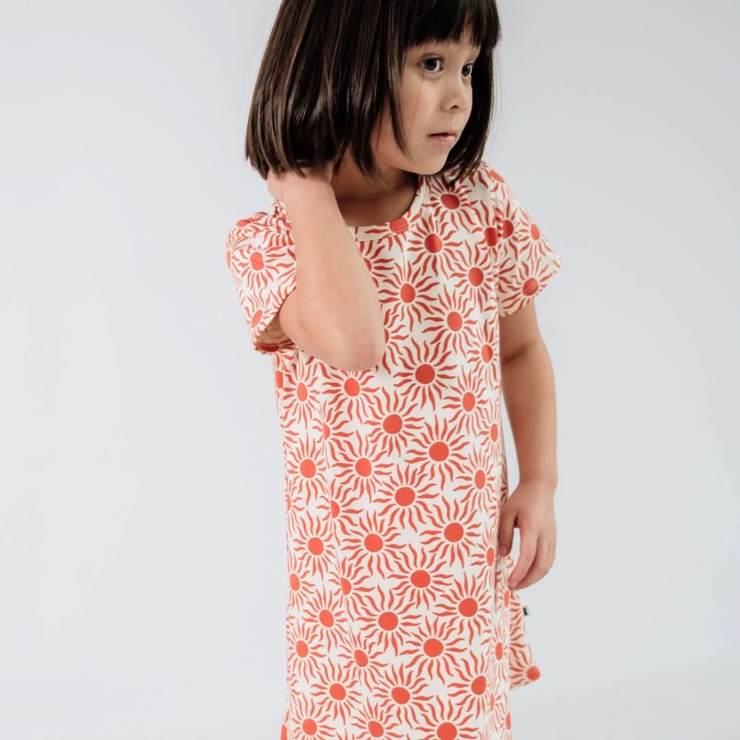 Kids' Bamboo Bamboo Winslow Dress | Flamingo Party - additional view