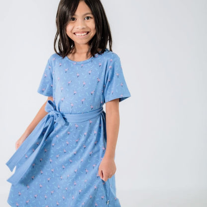 Youth Bamboo Bamboo Winslow Dress | Flamingo Party - additional view