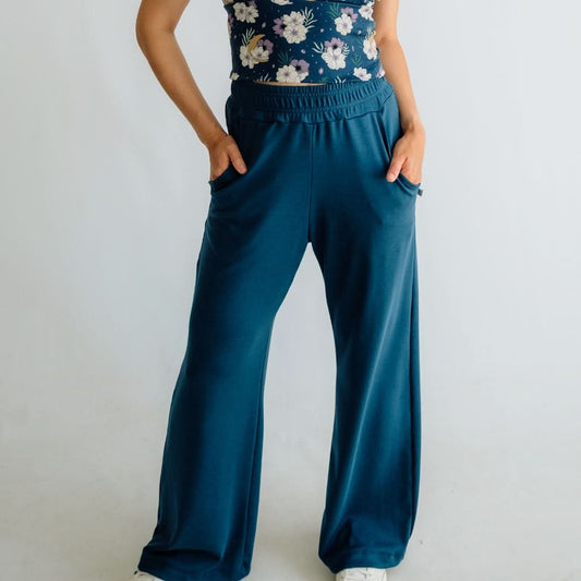 Ladies Bamboo Wide Leg Pants | Black - additional view