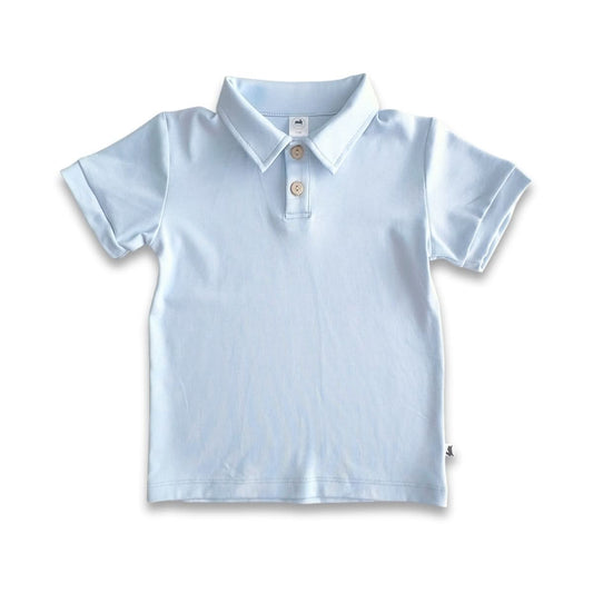 Youth Bamboo Polo Shirt | Powder Blue
