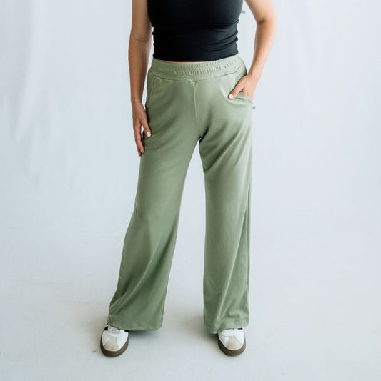 Ladies Bamboo Wide Leg Pants | Black - additional view