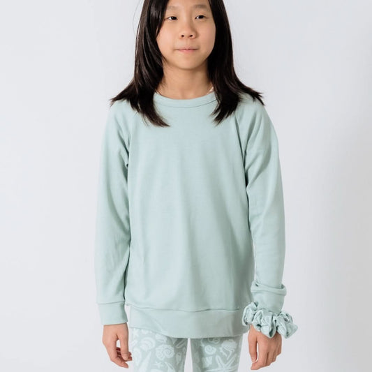 Youth Bamboo Raglan Pullover | Seaglass