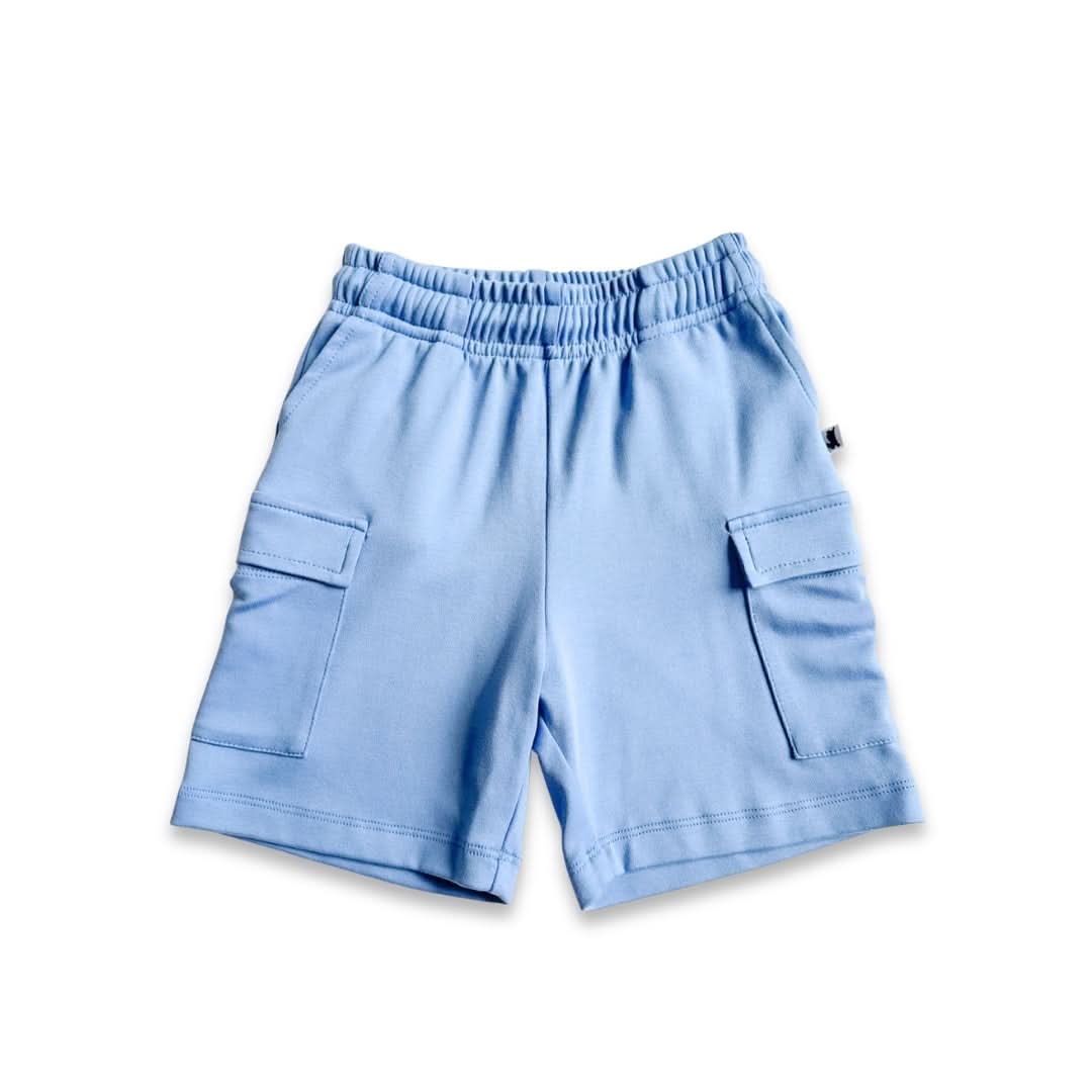 Kids' Bamboo Cargo Shorts | Seaglass Green - additional view