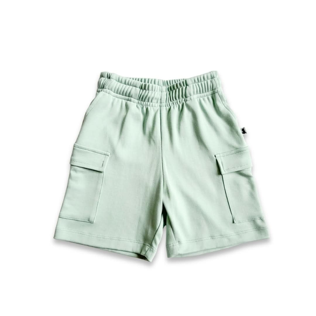 Youth Bamboo Cargo Shorts | Seaglass Green