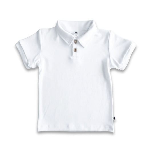 Kids' Bamboo Polo Shirt | Powder Blue - additional view