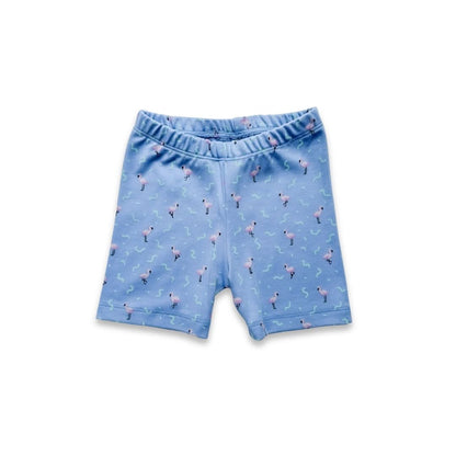 Kids' Bamboo Bike Shorts | Flamingo Party
