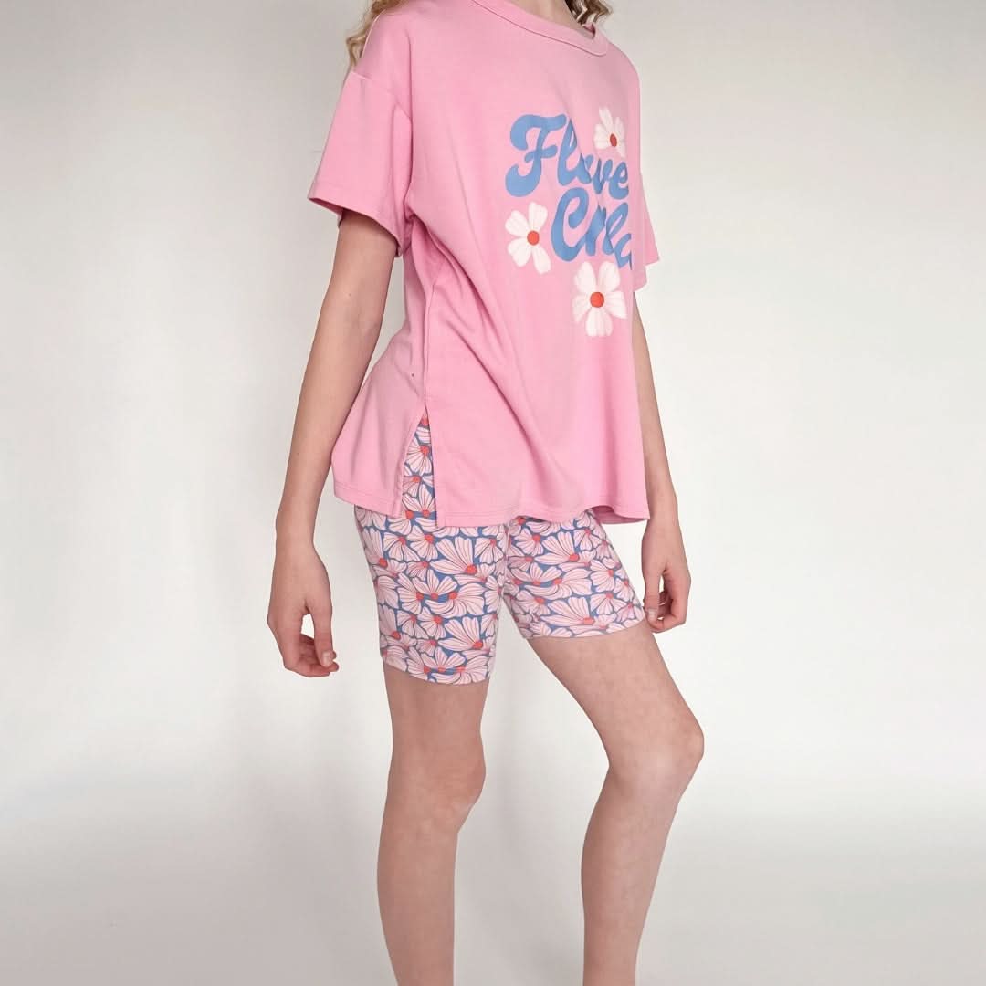 Youth Bamboo Bike Shorts | Tidal Blue - additional view