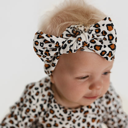 Bamboo Baby Headwrap | Snow Leopard
