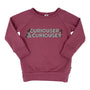 'Curiouser & Curiouser' Pullover | Pomegranate