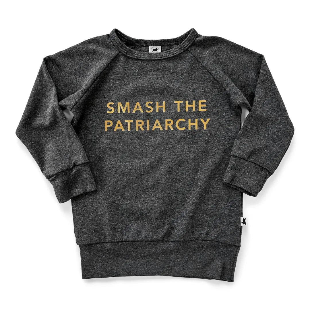 'Smash the Patriarchy' Bamboo Pullover | Charcoal