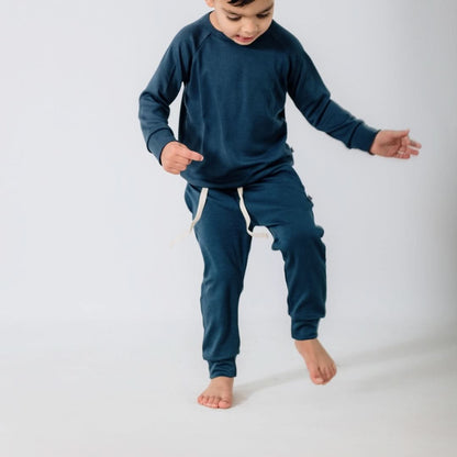 Kids Bamboo Lightweight Joggers | Tangerine Crush - additional view