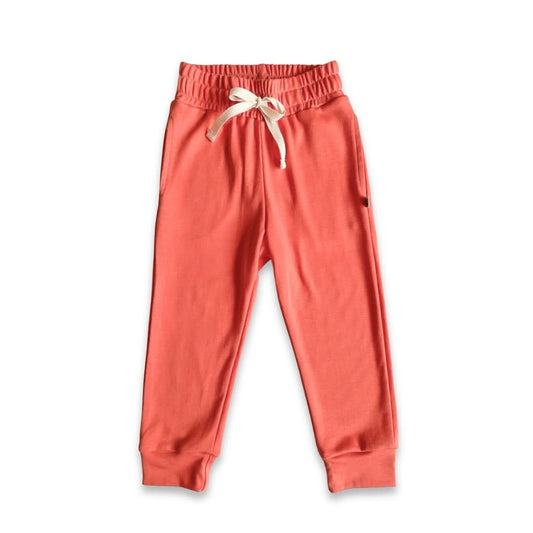 Kids Bamboo Lightweight Joggers | Tangerine Crush