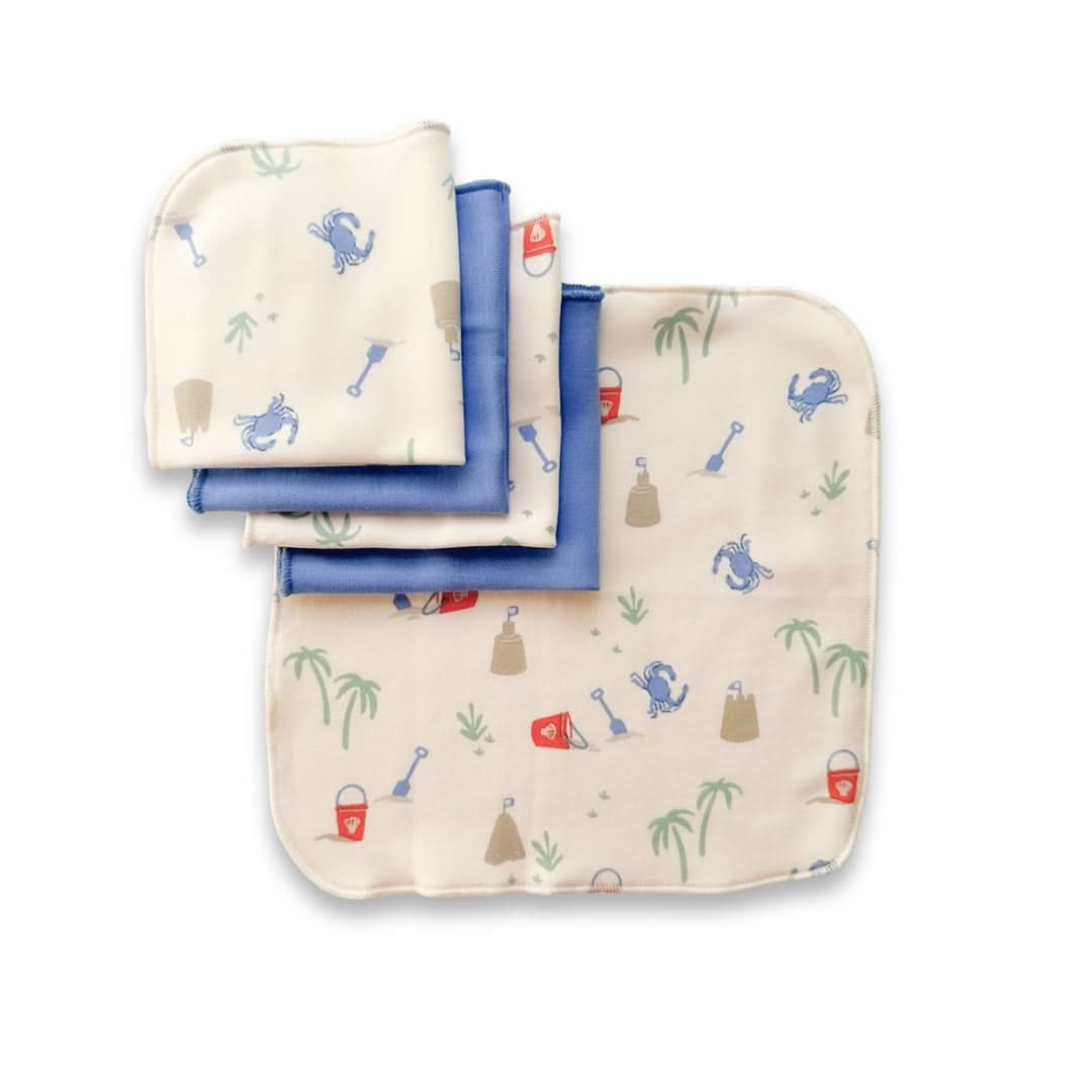 Bamboo Baby Washcloths (Pack Of 5) | Sunkissed Cream - additional view