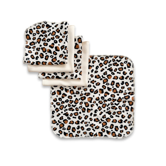 Baby Bamboo Washcloths (Pack of 5) | Snow Leopard