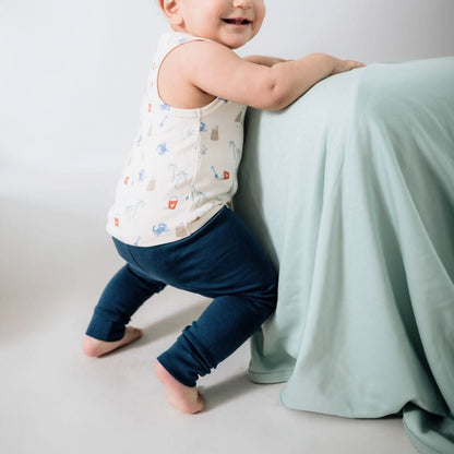 Kids' Bamboo Leggings | Taffy Pink - additional view