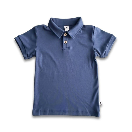 Kids' Bamboo Polo Shirt | Powder Blue - additional view