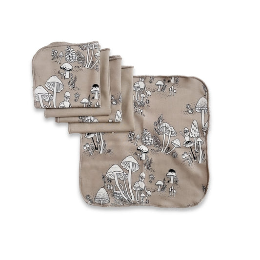 Bamboo Baby Washcloths (Pack of 5) | Acorn Buddies & Stone