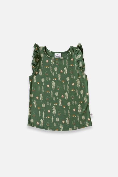 Girls' Bamboo Ruffle Tank