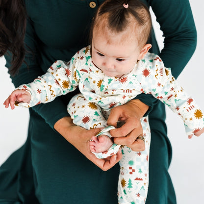 Bamboo Baby Zipper Footed Bodysuit | Icon Landscape
